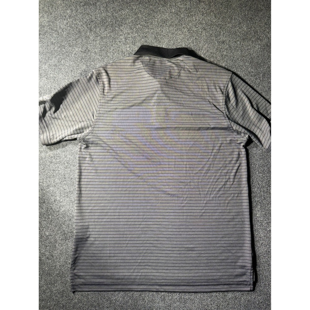 Ping Performance Polo Shirt Mens Large Grey Excellent Striped Birdie Golf Top - Picture 11 of 11